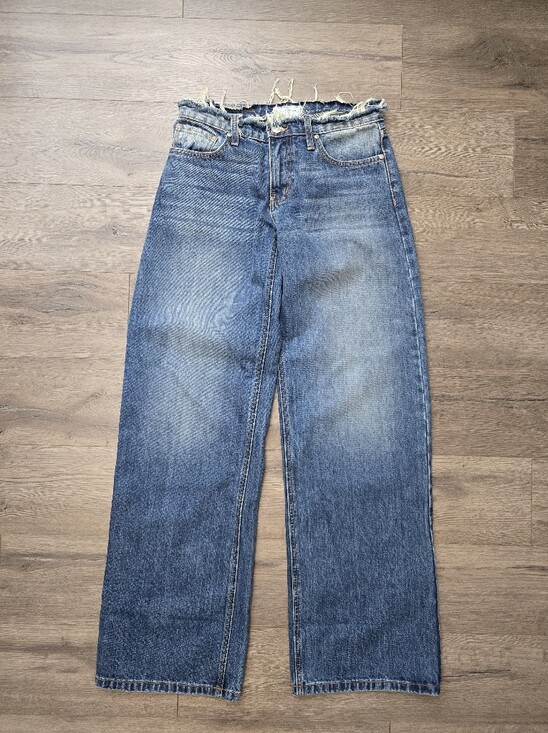 REVICE Denim - Revice Denim Wide-leg Baggy Jeans Frayed Skater New With Tags Size 24